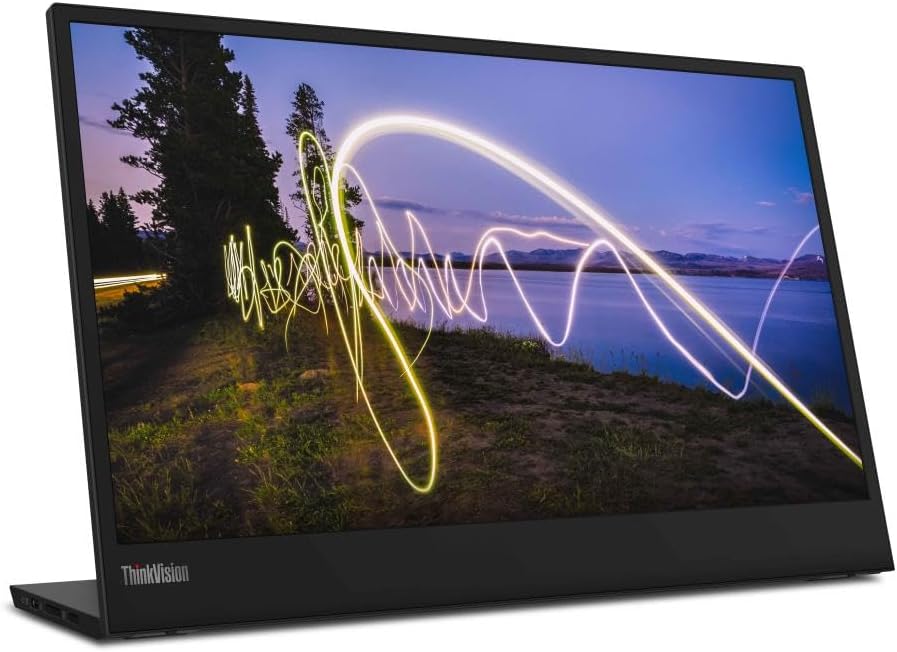 Lenovo ThinkVision M15 15.6' Full HD WLED LCD Monitor - 16:9 - Raven Black
