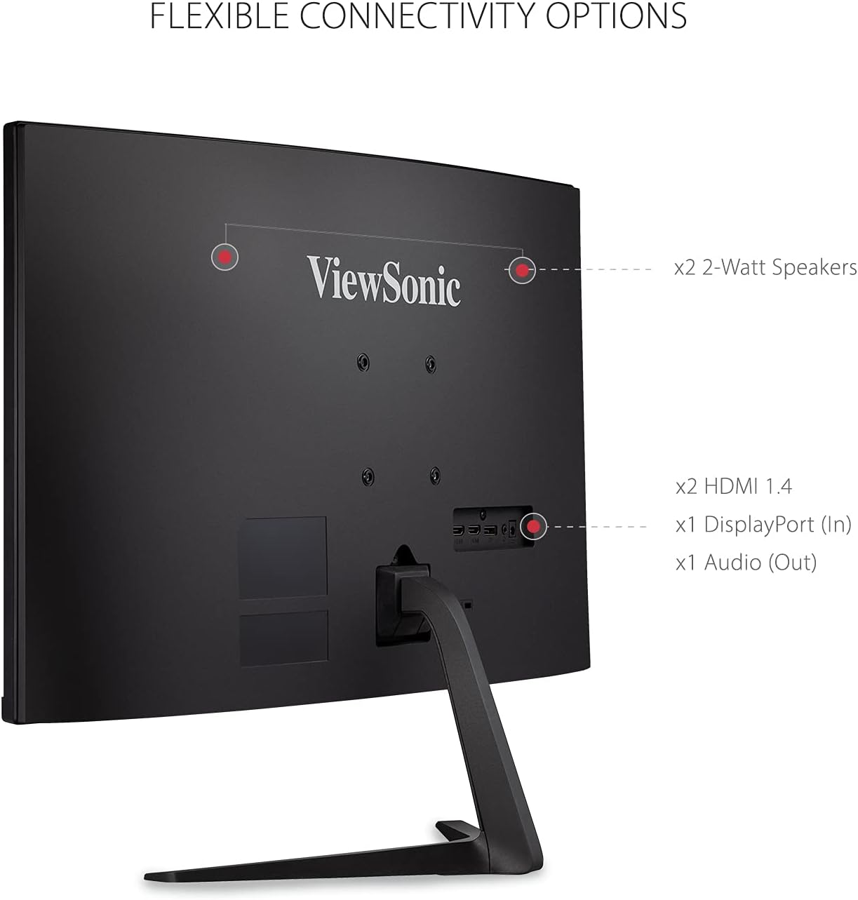 ViewSonic VX2718-PC-MHD 27 Inch 1080p Curved Gaming Monitor, 200Hz and 1ms for Smooth Gameplay, FreeSync Premium and Eye Care Technology, HDMI, and DisplayPort Inputs