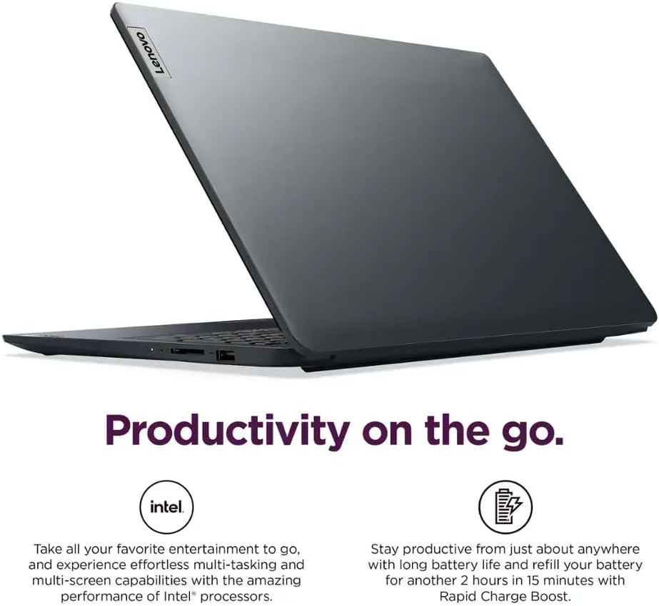 Lenovo Ideapad 1 15.6' HD Laptop, Intel Celeron N4500, 4GB DDR4, 128GB eMMC, W11HS, One-Year Microsoft Office 365, Abyss Blue, 82LX00D3US