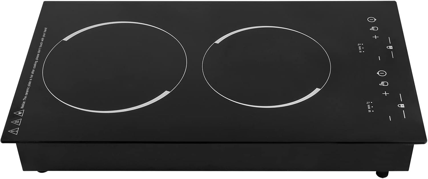 4000W 2 Burners Double Induction Cooktop 110V Portable Induction Cooktop Electric Cooktop Hot Plate Electric Induction Cooker Stove with LCD Touch Screen Electric Stove Top Burner Electric Countertop