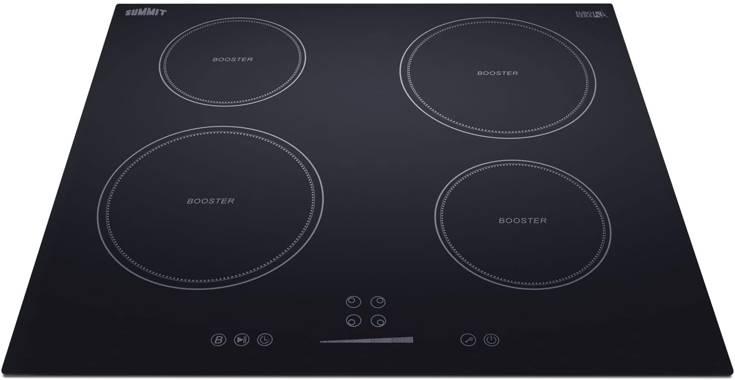 Summit 24' 4 Zone Electric Cooktop 208-240V Induction Cooktop, ADA Compliant, White- SINC4B242W