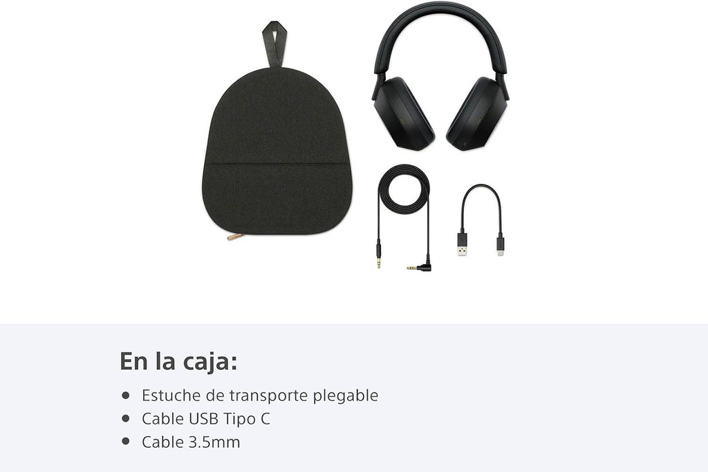 Sony WH-1000XM5 Noise Canceling Wireless Headphones - 30hr Battery Life - Over-Ear Style - Optimized for Alexa and Google Assistant - Built-in mic for Calls - Black - International Version No Warranty