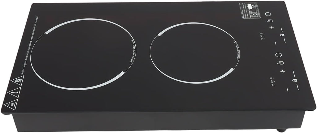 2300W Double Burners Induction Cooktop,Portable Electric Stove with US Plug, Touch Control,Safety Lock, 9 Gears Firepower Countertop Induction Cooker for Kitchen Camping RV (Double Burners B)