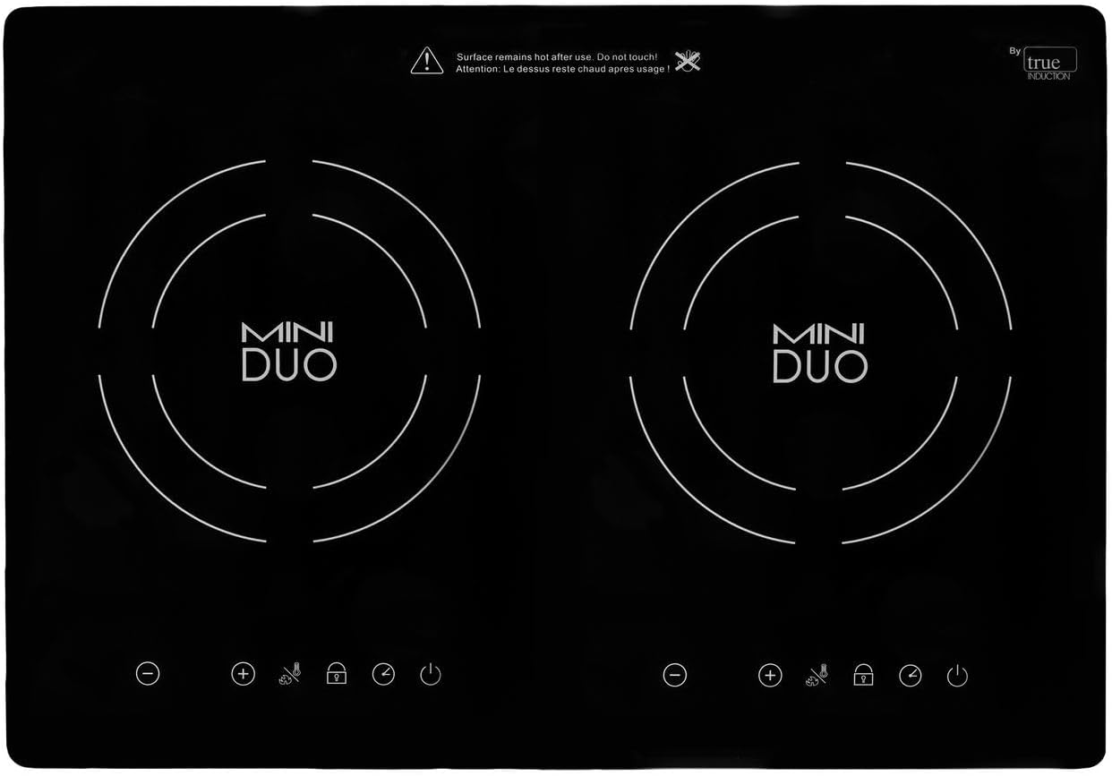 RV Electric Induction Cooktop | 2 Burner Portable Countertop Stove | 110V Plug-in Dual Burner Cooker for RV, Kitchen, and Outdoor Use