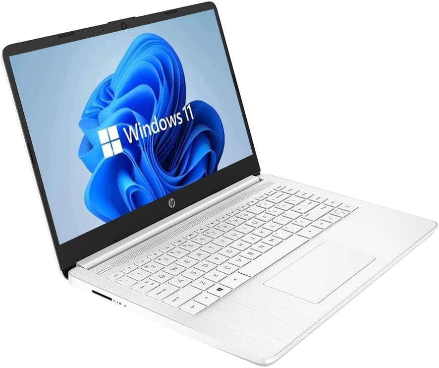 HP 14' HD Laptop, Windows 11, Intel Celeron Dual-Core Processor Up to 2.60GHz, 4GB RAM, 64GB SSD, Webcam(Renewed)
