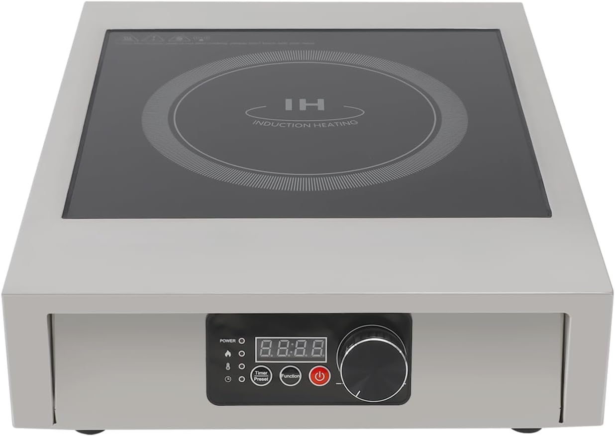 Induction Cooktop, 3500W 110V Portable Induction Cooktop Countertop Burner with LED Touch Knob Control for Faster Cooking