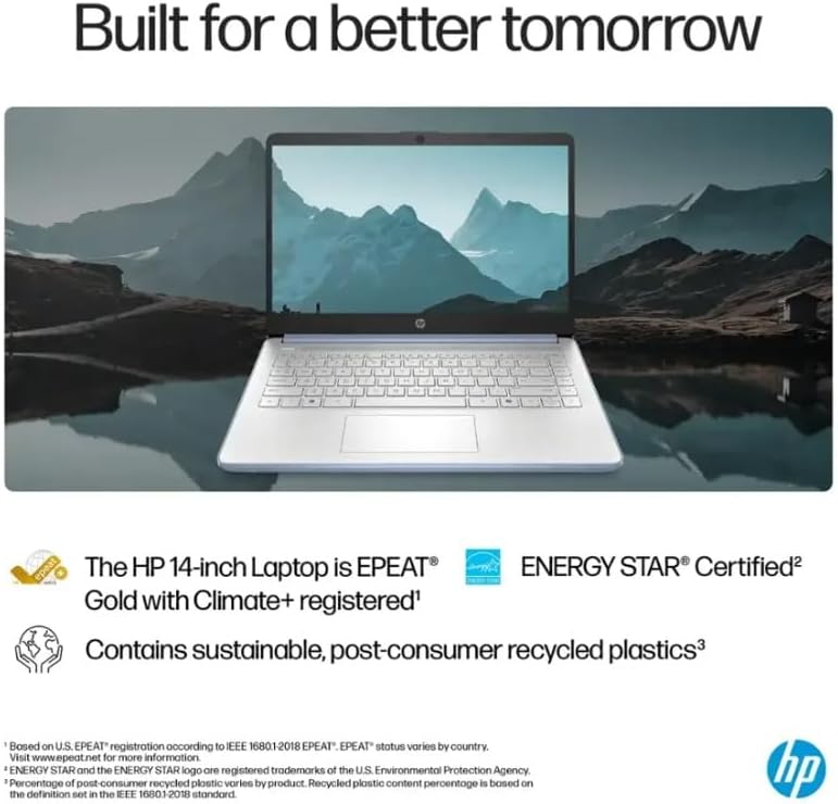 HP 2025 Student Business Laptop, Intel Processor N150(up to 3.6 GHz), 14 Inch LED Screen,8G RAM, 128GB Storange,1 Year Office 365, Windows 11 Home,Sky Blue