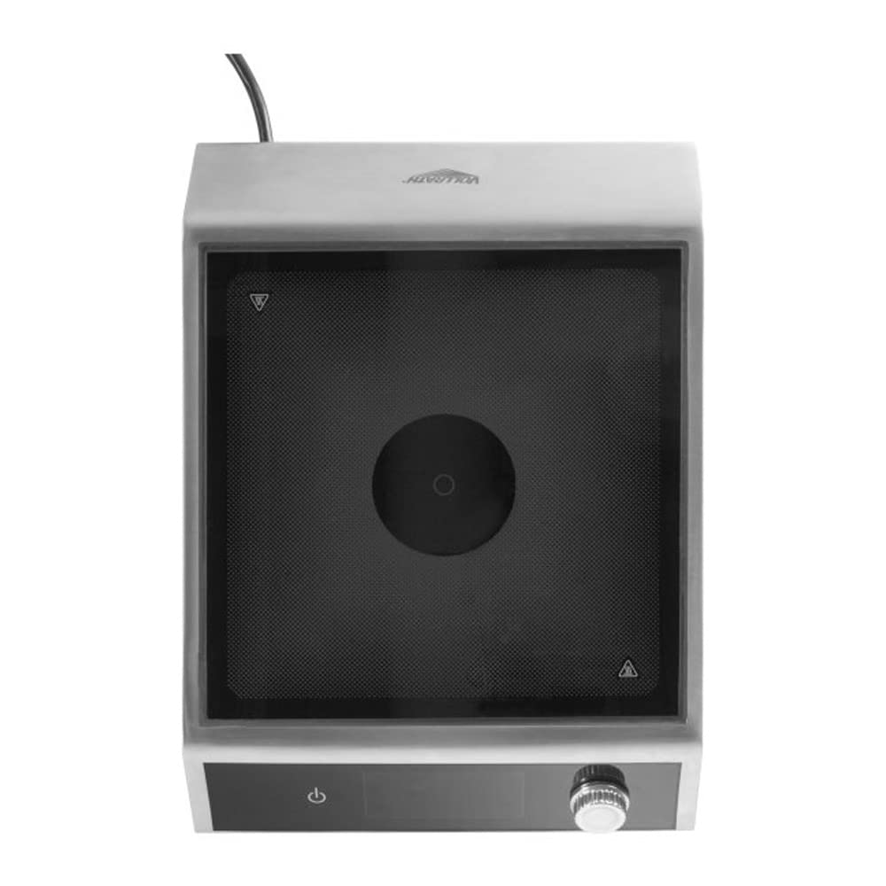 Vollrath MPI4-1800 Countertop Medium-Power Induction Range with Knob Control, 1800W, Stainless Steel and Glass Top, Touch Screen, Precise Temperature Control, 120V
