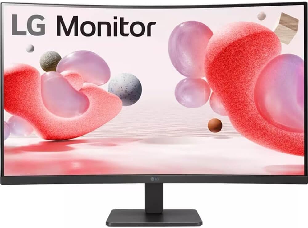 LG 32MR50C-B 32-inch FHD Curved Monitor 100Hz, AMD FreeSync, OnScreen Control, Dynamic Action Sync, Black Stabilizer, Tilt Stand (HDMI), 2023 (Renewed)