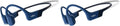 SHOKZ OpenRun Mini - Bone Conduction Headphones,Open-Ear Bluetooth Wireless Sport Headphones for Running & Workout,Sweat Resistant, Long 8H Playtime,Mic,with Hair Band-Blue (Pack of 2)