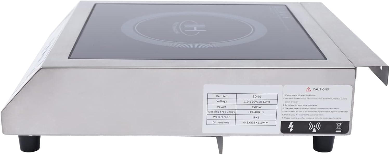 Induction Cooktop 3500W Electric Countertop Burner Hot Plate Sensor Touch Stove Electric Stove Top Portable Induction Cooktop Cooker Smooth Surface with Timer Temperature Control