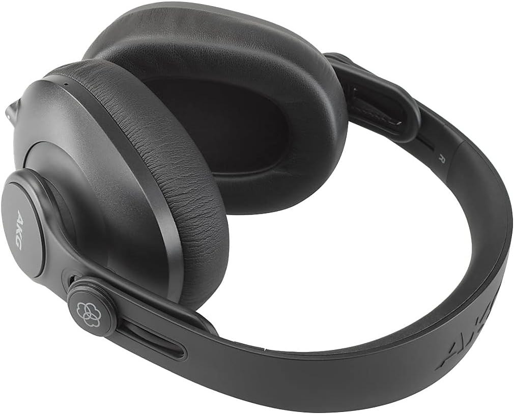 AKG Pro Audio K361BT Bluetooth Wireless or Wired, Over-Ear, Closed-Back, Light Weight, Foldable, Professional Recording Studio Headphones, Studio Monitor Mixing, Podcast, DJ Stereo Headsets, Black