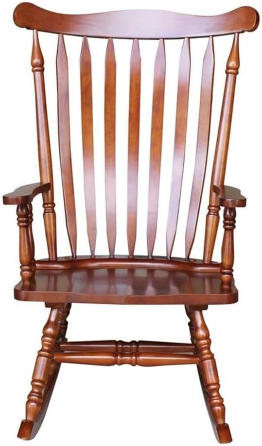 International Concepts Solid Wood Rocking Chair in Soft Cherry