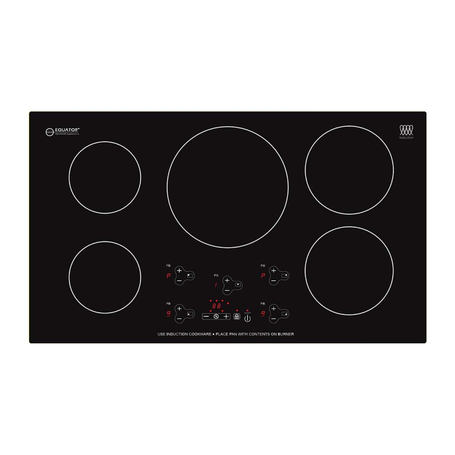 Equator 36 inches Induction Cooktop with 5 Elements