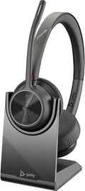 Poly - Voyager 4320 UC Wireless Headset (Plantronics) - Headphones with Boom Mic - Connect to PC/Mac via USB-A Bluetooth Adapter, Cell Phone via Bluetooth - Works with Teams (Certified), Zoom & More