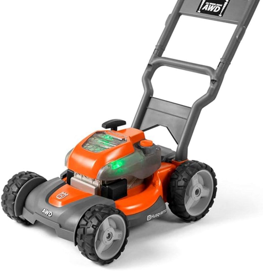 Husqvarna Kids Battery Operated Toy Leaf Blower + Weed Eater + Lawn Mower w/ Sound