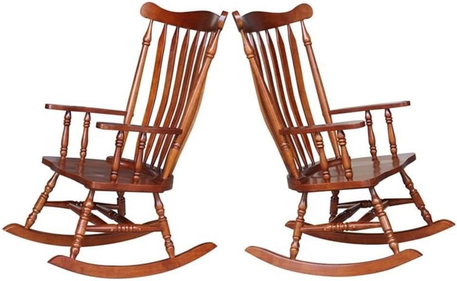 International Concepts Solid Wood Rocking Chair in Soft Cherry