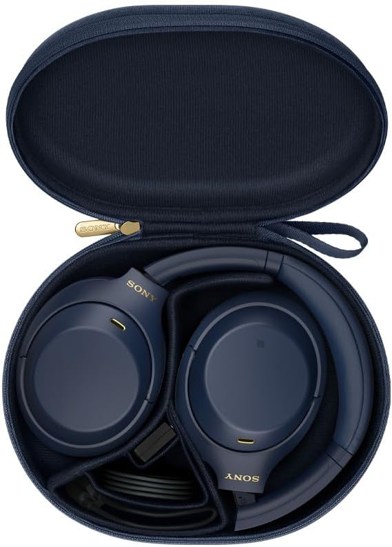 Sony WH-1000XM4 Wireless Premium Noise Canceling Overhead Headphones, Blue (Renewed)