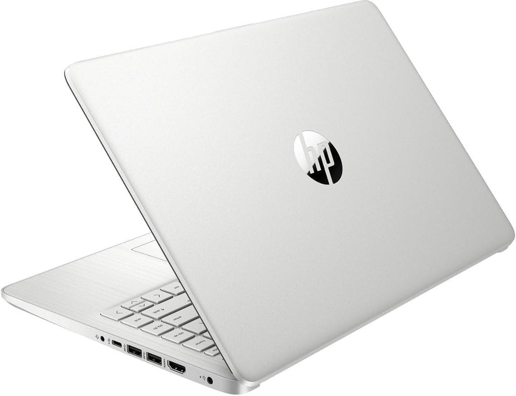 HP 14' HD Student Business Laptop, Intel Quad-Core N4120, 8GB RAM, 384GB Storage, (128GB eMMC+256GB SD Card), 1 Year Office 365, Slim Design, Webcam, HDMI, Bluetooth, WiFi, Win 11 S, Silver