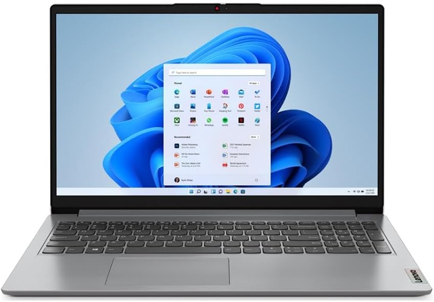 Lenovo IdeaPad 1 Laptop, 15.6' FHD Display, AMD Ryzen 5 5500U, 8GB RAM, 512GB SSD, Windows 11 Home, 720p Camera w/Privacy Shutter, Smart Noise Cancelling, Cloud Grey