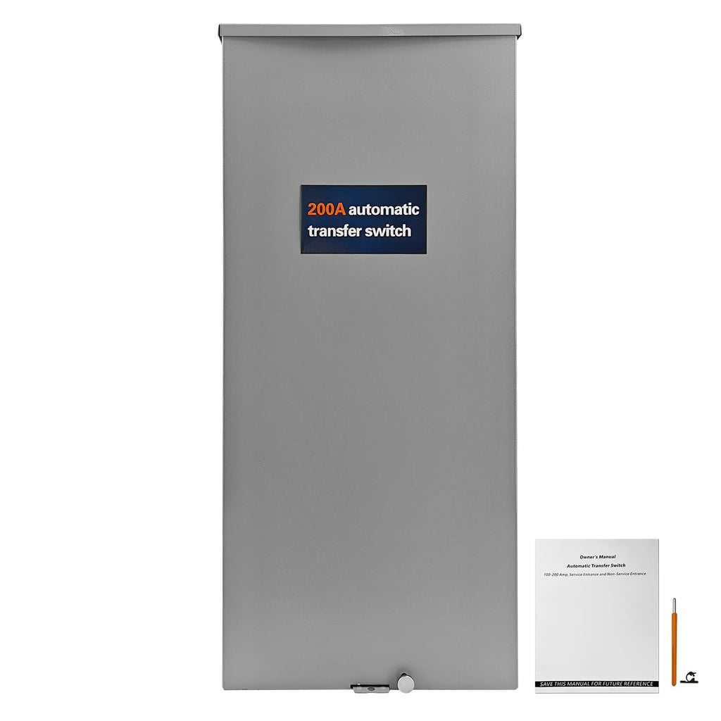 200 Amp Automatic Transfer Switch w/Power Management Replacement for Generac RXSW200A3 Single Phase Transfer Switch NEMA 3R 8-24KW Outdoor Rated Aluminum Enclosure for Indoor and Outdoor Use