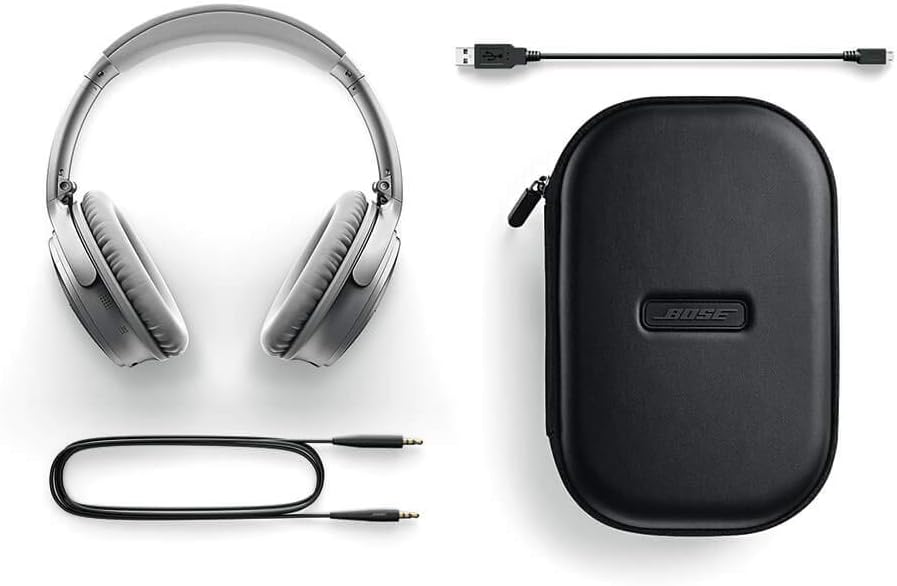 Bose QuietComfort 35 (Series I) Wireless Headphones, Noise Cancelling - Silver