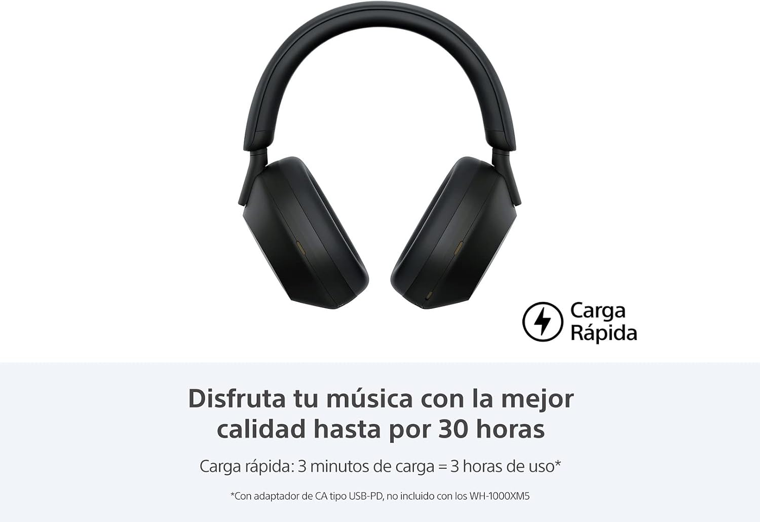 Sony WH-1000XM5 Noise Canceling Wireless Headphones - 30hr Battery Life - Over-Ear Style - Optimized for Alexa and Google Assistant - Built-in mic for Calls - Black - International Version No Warranty