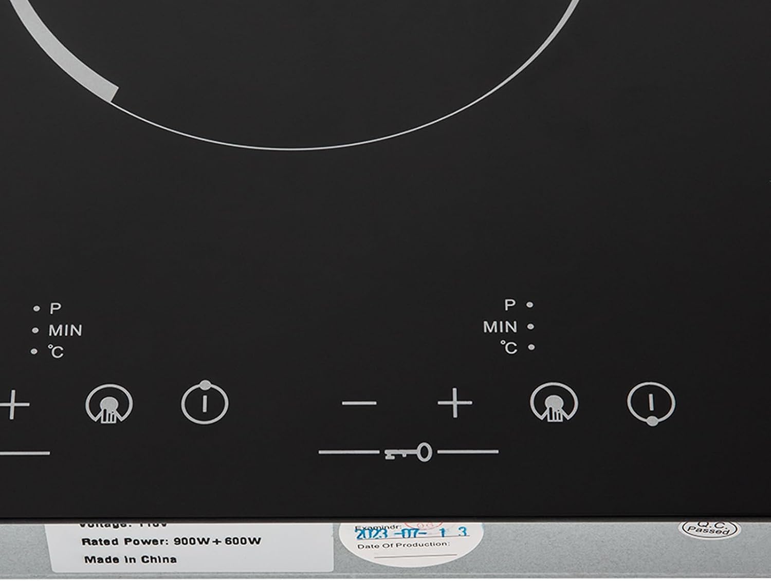 Electric Ceramic Cooktop With Plug, 1500W 110V Portable 2 Burners Built-in Sensor Touch Control Countertop Hot Plate, 9 Heating Levels