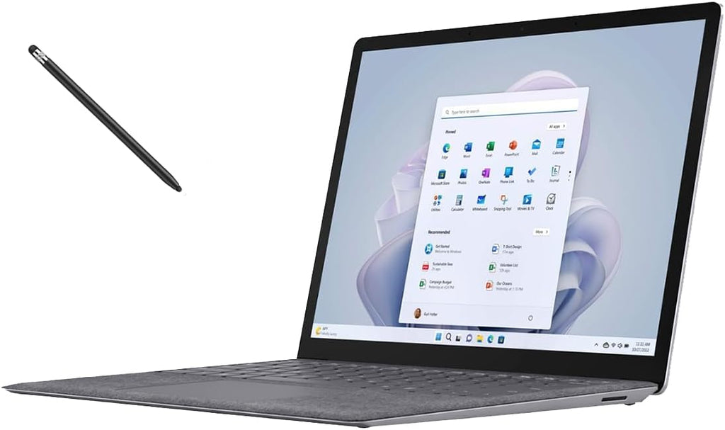 Microsoft Surface Laptop 5, 13.5'' FHD Touchscreen, Backlit, Intel Core i5-1235U (10-core up tp 4.40 GHz), Intel Iris Xe Graphics, 8GB DDR5 RAM, 256GB SSD, Windows 11 Home, Platinum, Silver (Renewed)