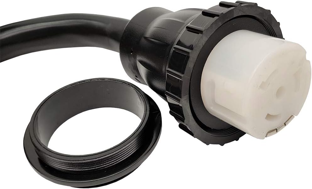 Parkworld RV 50A Shore Power Extension Cord Adapter, 50amp Camper Plug 14-50P to SS2-50R Marine Twist Lock Receptacle (15FT)