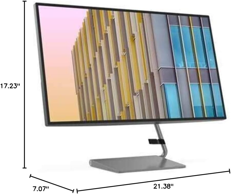 Lenovo Q24h-10 23.8-inch QHD (2560 x 1440) USB-C LCD Monitor, LED Backlit, AMD FreeSync, 75Hz, 4ms, 99% sRGB, Speakers, Low Blue Light