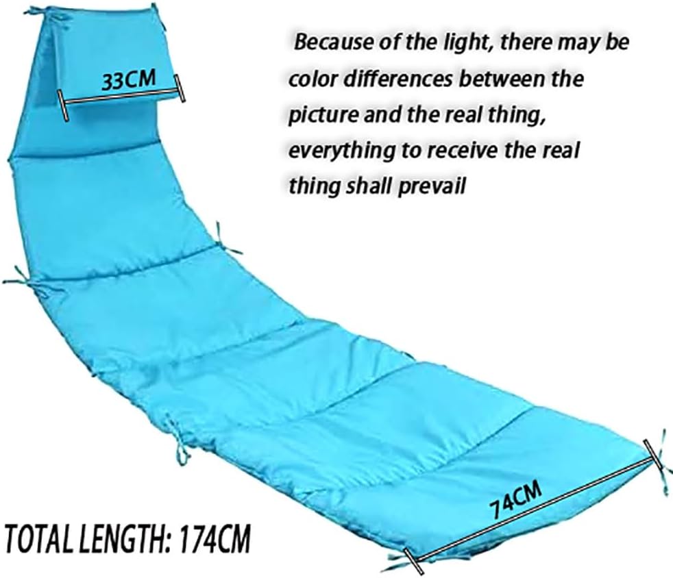 GARCAN Hanging Chair Cushion, Swing Chair Replacement Cushion, Replacement Cushion Pad and Umbrella for Hanging Lounge Chair Outdoor Chaise Hanging Hammock Chair Pillow Pad, Waterproof Soft Fabric,D