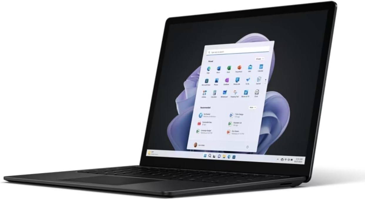 Microsoft Surface Laptop 5, 13.5' Pixelsense Touchsreen, 12th Gen Intel i5, 8GB RAM Memory, 256GB SSD, Windows 11 Pro Black (Renewed)