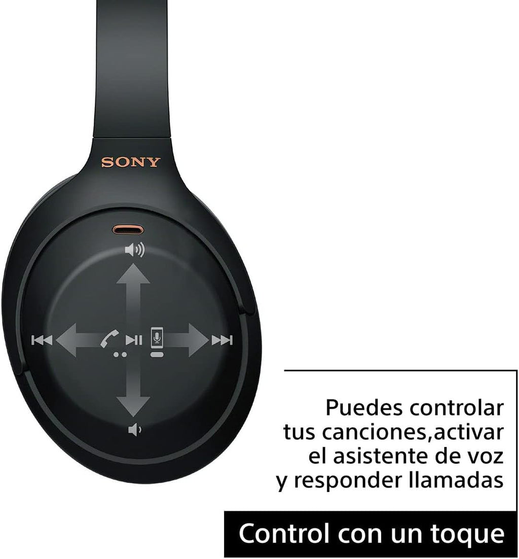 Sony WH-1000XM4 Wireless Premium Noise Canceling Overhead Headphones - 30hr Battery Life, Over Ear Style with Mic for Phone-Call and Alexa Voice Control - Black International Version