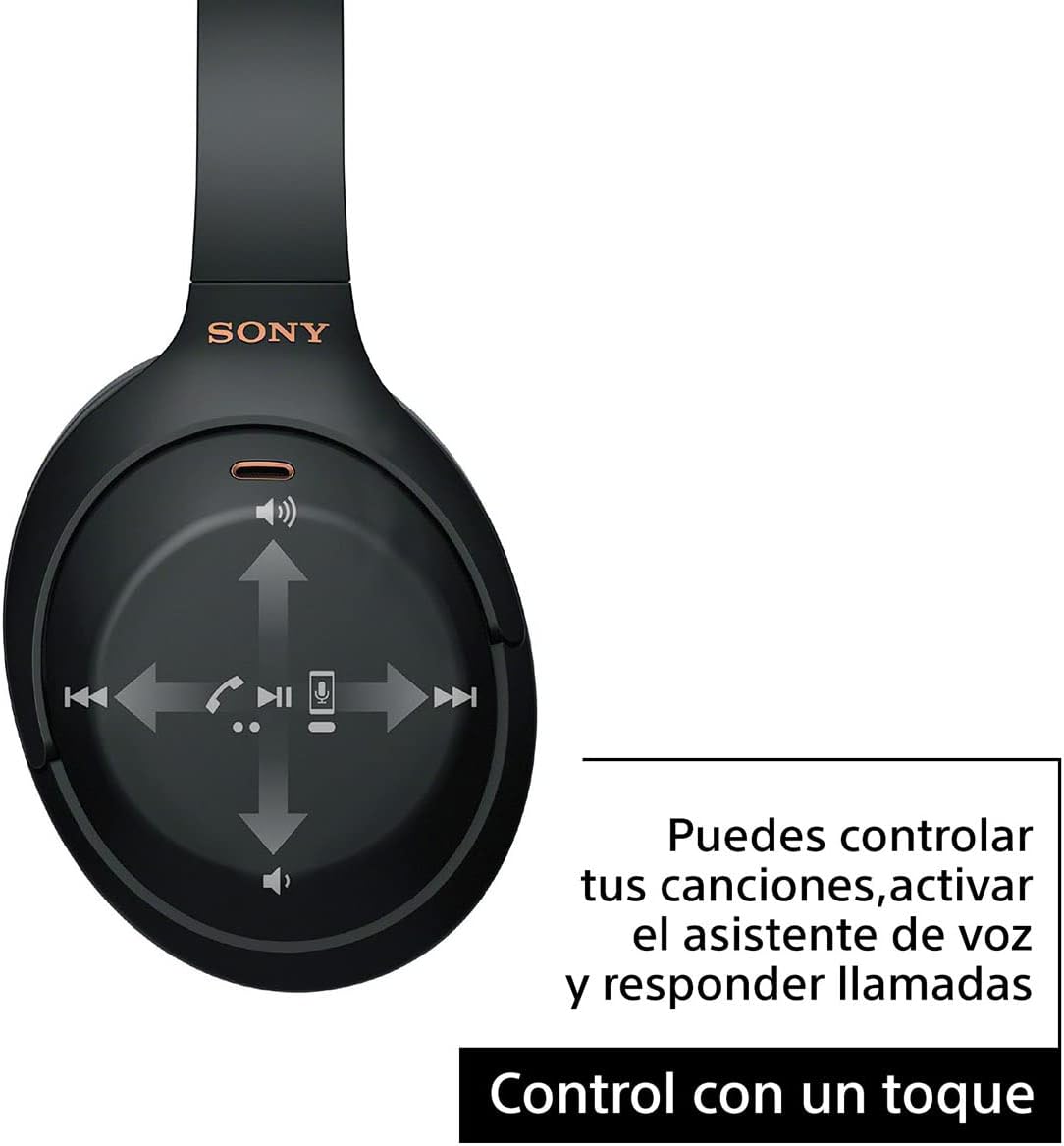 Sony WH-1000XM4 Wireless Premium Noise Canceling Overhead Headphones - 30hr Battery Life, Over Ear Style with Mic for Phone-Call and Alexa Voice Control - Black International Version