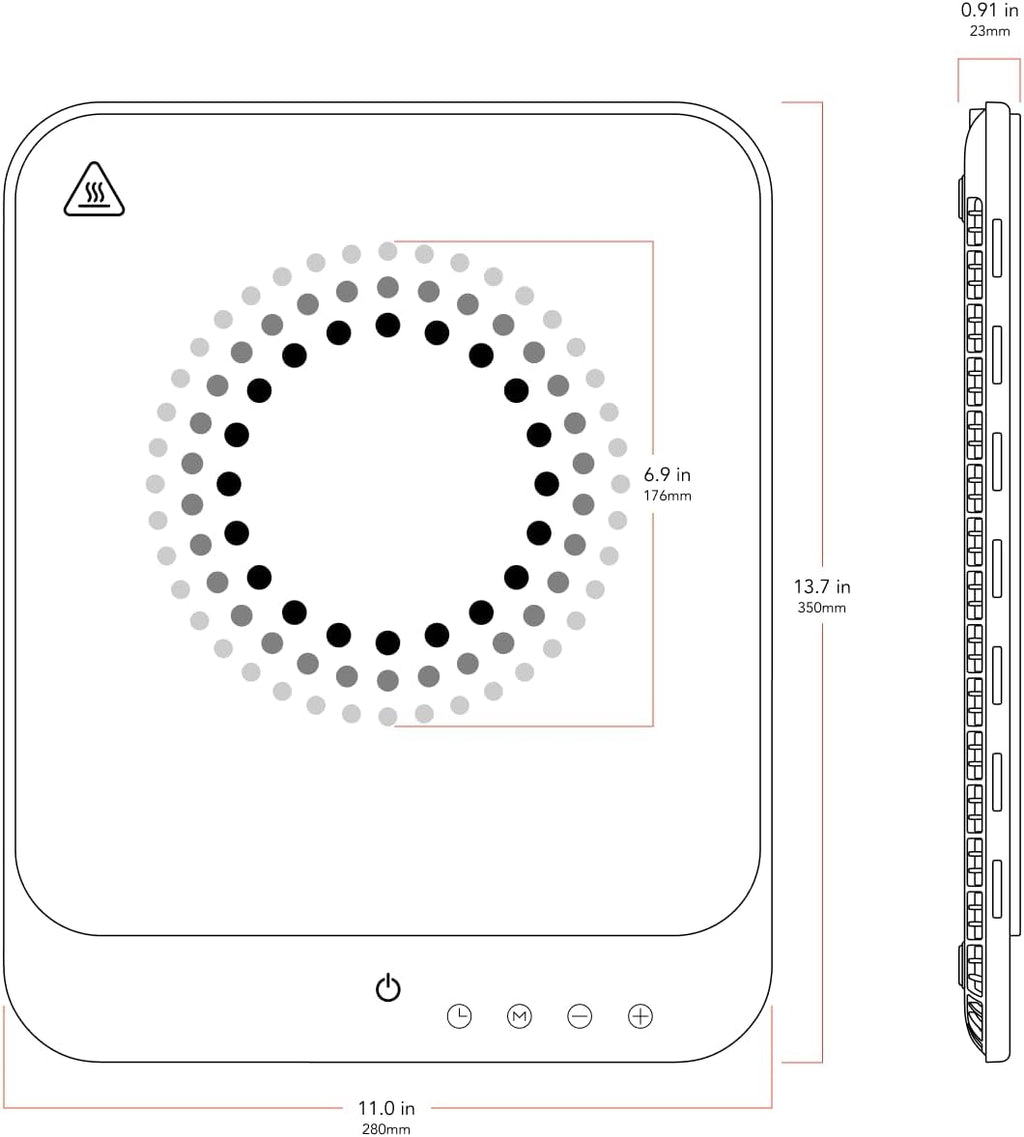 AirHood Ultra-Slim Induction Cooker | Countertop Hot Plate with Precision Sensors for 10 Temperature Modes | Eco-Friendly Compact Kitchen Appliance