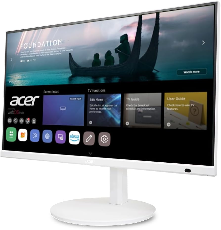 acer CS272 27' IPS Full HD Smart Monitor | WebOS | Streaming TV | Bluetooth | Wireless Projection | iOT Device for Smart Home | Height Adjustable, Swivel, Tilt & Pivot | 3Wx2 Speakers | sRGB 99%