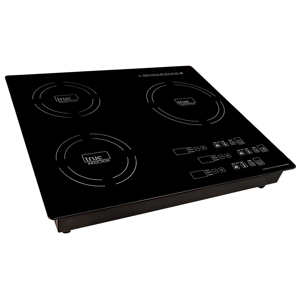 TI-3B 24 inch Built-In 3 Burner Induction Glass-Ceramic Cooktop, 3300W, UL858 Certified