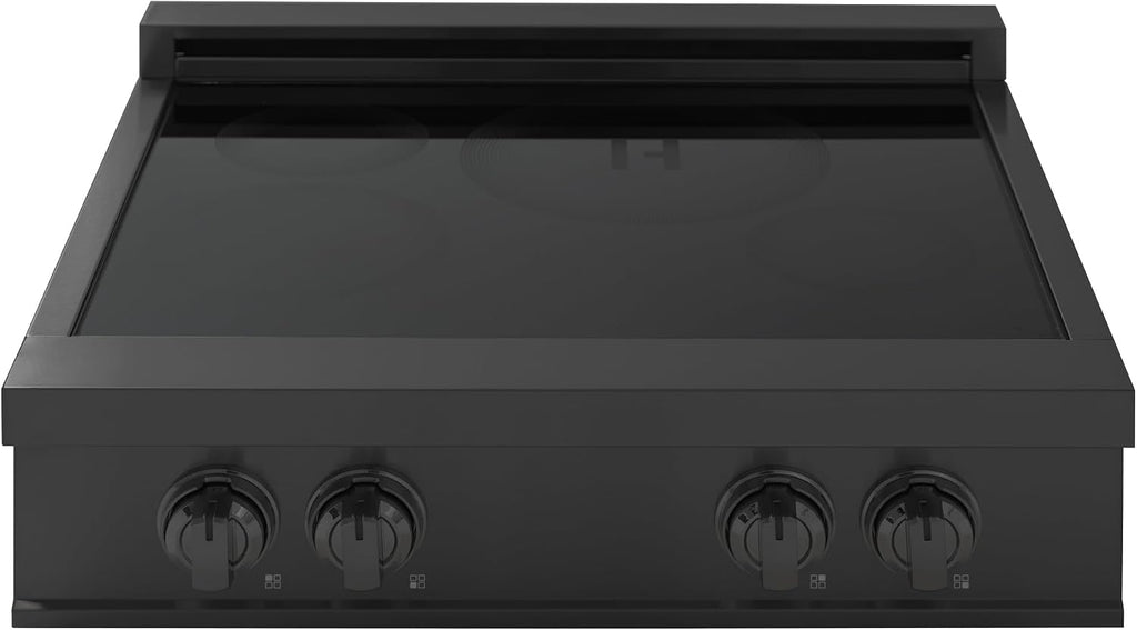 30 Inch Professional Induction Cooktop with 4 Burners, Durable Ceramic Glass, Flexible Zones, Precision Control - Black Stainless Steel