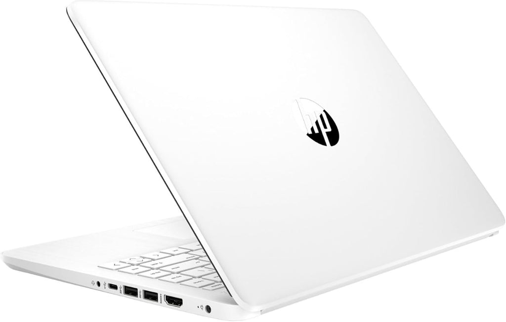 HP Latest Stream 14' HD Laptop, Intel Celeron Processor, 4GB Memory, 64GB eMMC Storage, Fast Charge, HDMI, Up to 11 Hours Long Battery Life, Office 365 1-Year, Win 11 S, Microfiber Bundle, White