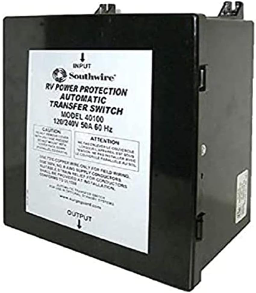 Technology Research (40100 50 Amp Surge Guard Automatic Transfer Switch,Black