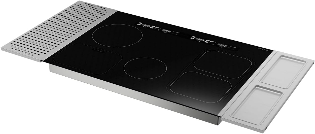 Sharp SCH3043GB 30' Induction Cooktop, Premium Glass, White LED Display, Individualized timers for each cooking zone, 4 cooking zones w/Simmer, Warm, & Melt presets, Residual heat indicator