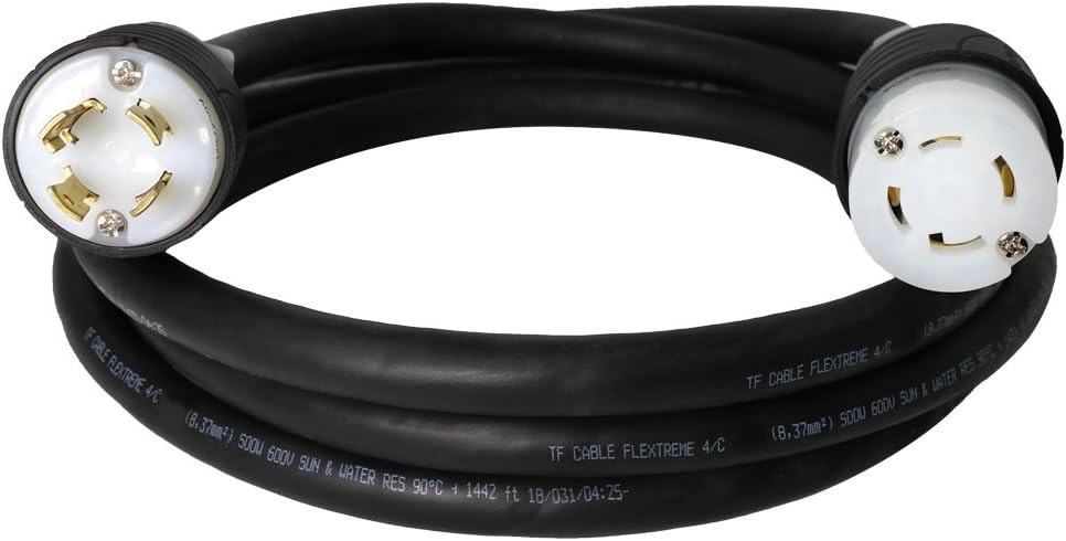 Iron Box NEMA L14-30 Generator Extension Cord – 125/250V, 10/4 SJT, UL Listed, 30 Amp Generator 4 Prong, Heavy-Duty Power Cable for Home Backup Systems, Outdoor Use, Emergency Power Solution, 10 ft