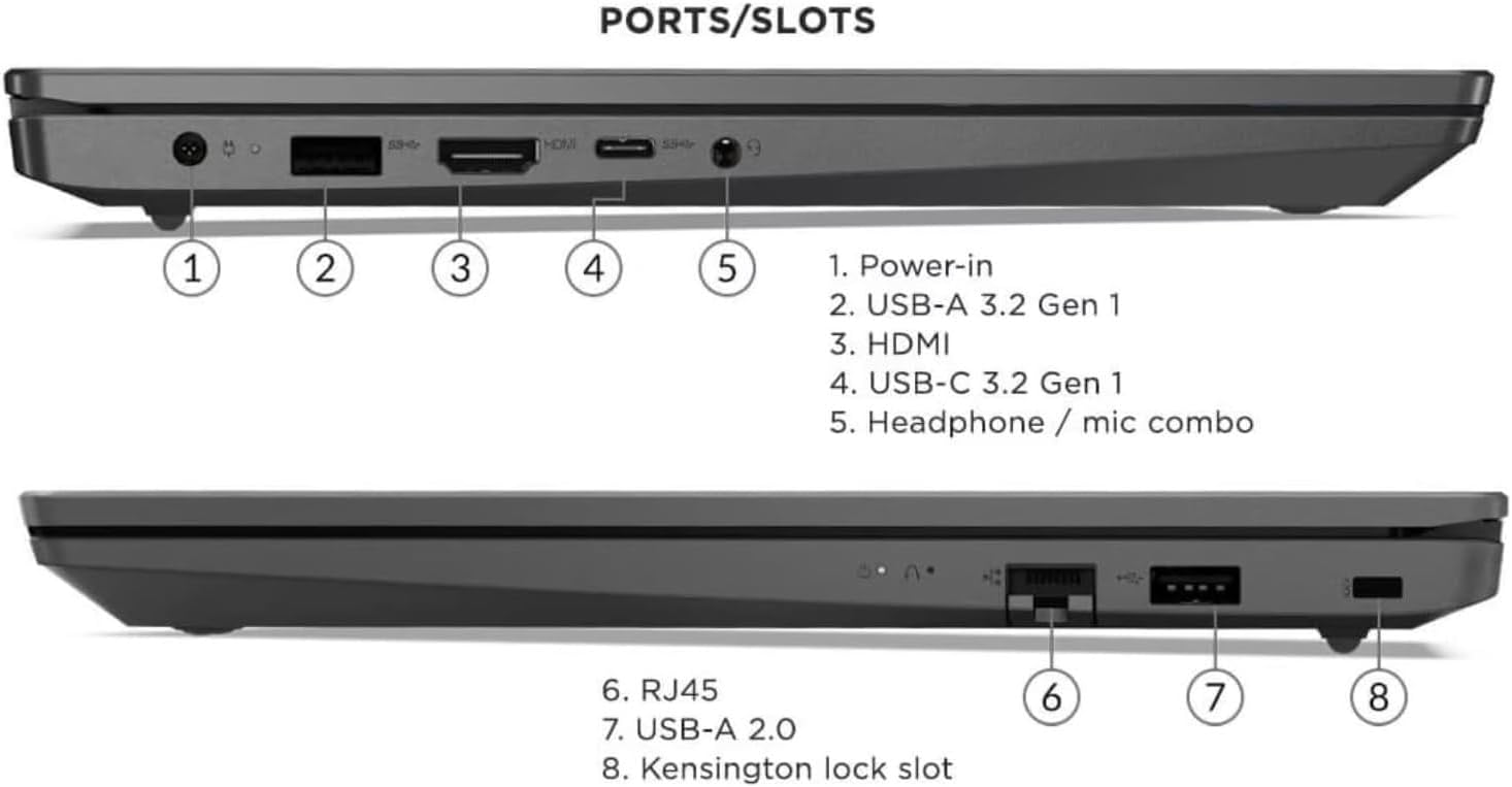 Lenovo V15 Laptop, 15.6' FHD Display, AMD Ryzen 5 5500U Hexa-core Processor (Beat Intel i7-1065G7), 16GB RAM, 512GB SSD, HDMI, RJ45, Numeric Keypad, Wi-Fi, Windows 11 Pro, Black