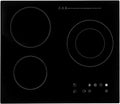 Electric Ceramic Cooktop 3 Burners Induction Cooktop, 110v Radiant Stove Top with Timer, 2600w Electric Stove for Glass Pans, Sensor Touch Controls, 9 Heating Level with Child Safety Lock (No Plug)
