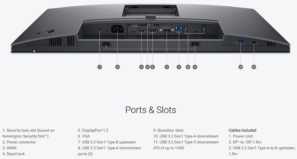 Dell P2425H 24' Full HD IPS Monitor – 1080p, 16:9, DisplayPort & USB 3.0 Cables – Latest Model – Boomph's Comprehensive Ultimate Performance Cloth Solution for Your Workspace
