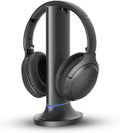 Avantree Opera Plus – Wireless Headphones for TV Watching, Clear Dialogue & Volume Boost for Seniors, Optical Soundbar Passthrough, Charging Transmitter Base