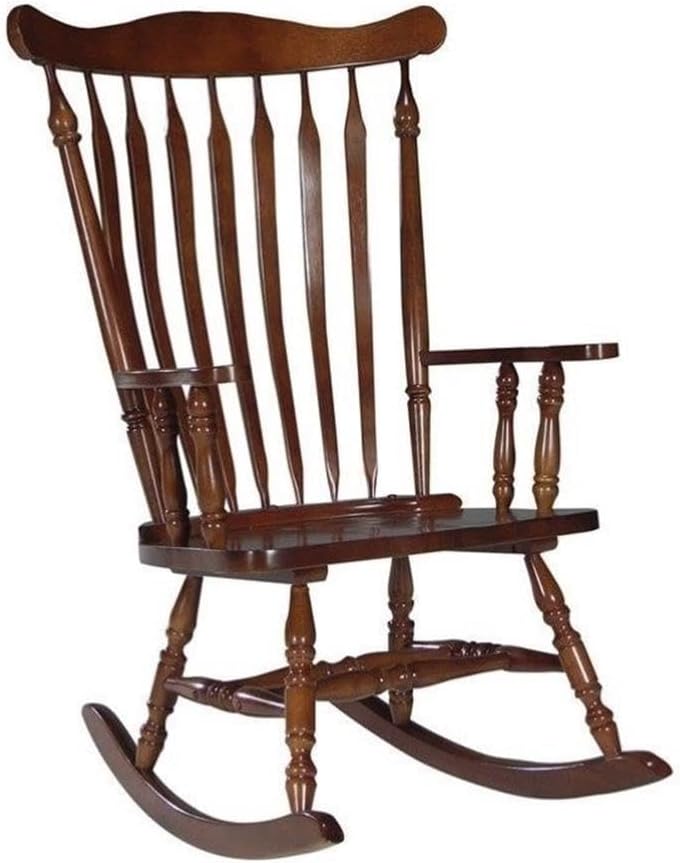 International Concepts Solid Wood Rocking Chair in Soft Cherry
