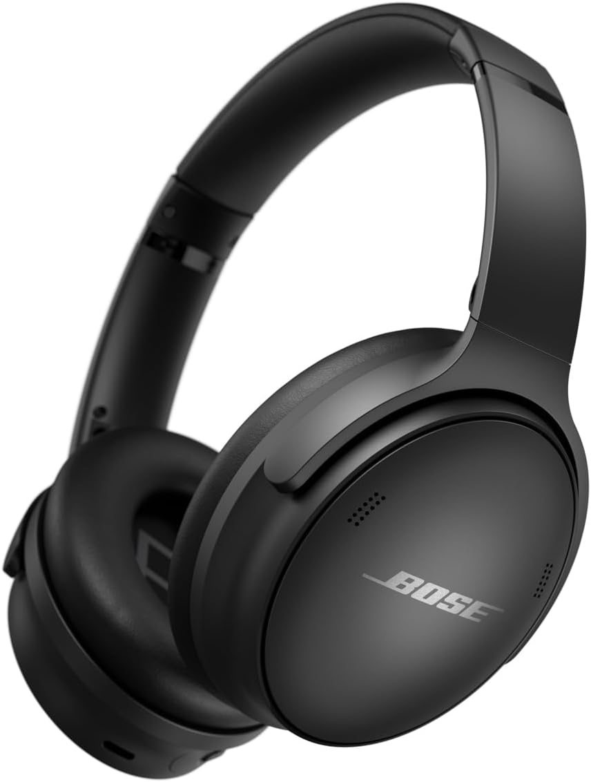 Bose QuietComfort 45 Wireless Bluetooth Noise Cancelling Headphones, Over-Ear with Microphone, Personalized Cancellation and Sound, Bundle Portable Charger