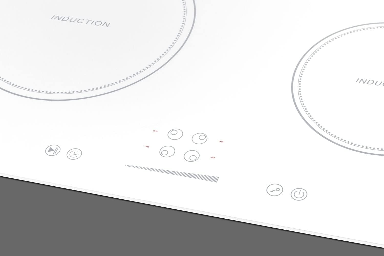 Summit 24' 4 Zone Electric Cooktop 208-240V Induction Cooktop, ADA Compliant, White- SINC4B242W